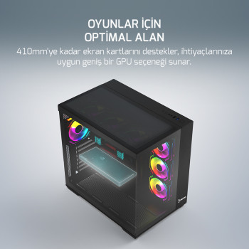 GAMEPOWER WARCRY PRISM 4XARGB FAN GAMING KASA 650W