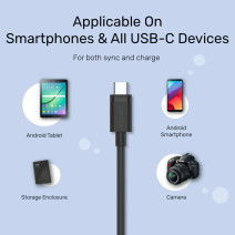 UNITEK USB3.0 TYPE-C TO USB-A ŞARJ KABLOSU 1.5MT 5GBPS (C14103BK-1.5M)
